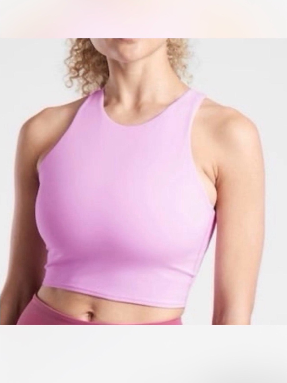 Athleta Conscious Cropped High Neck Sports Bra Sz XXS